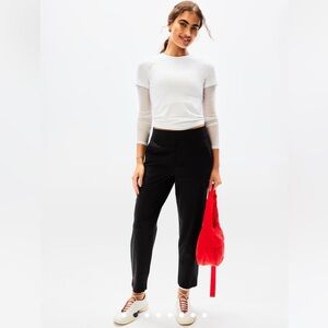 Athleta Brooklyn Mid Rise Black Ankle Pants, Size 10